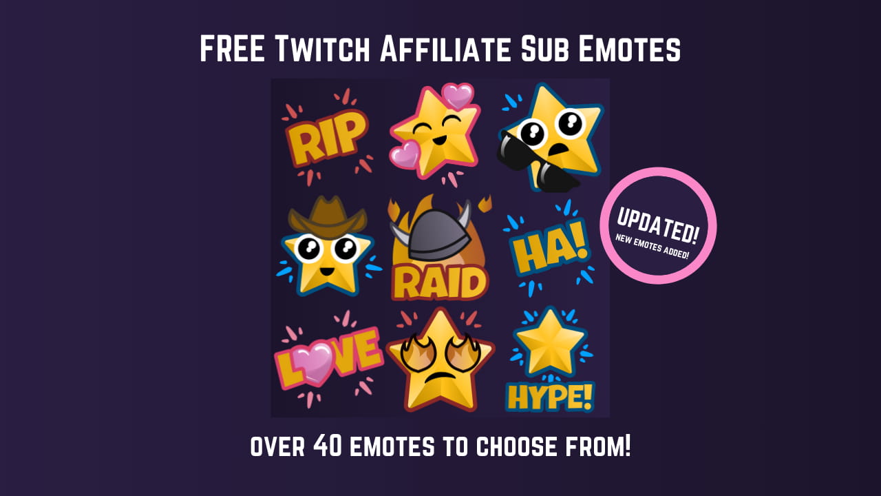 Free Twitch Affiliate Sub Emotes